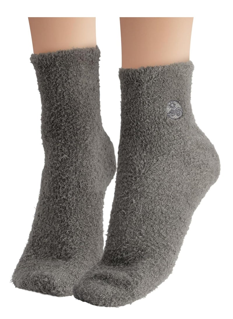 Earth Therapeutics Aloe Socks - Double Pack - Gray/Black (2 Pairs)