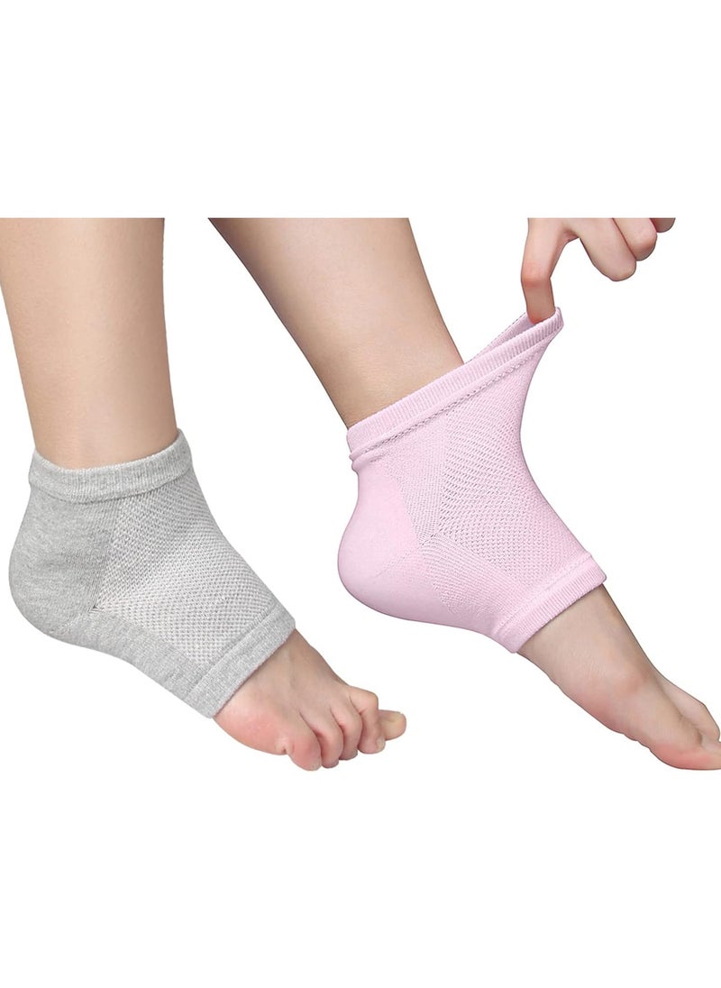 Codream Vented Moisturizing Socks Lotion Gel for Dry Cracked Heels, Spa Gel Socks Humectant Moisturizer Heel Balm Foot Treatment Care Heel Softener Compression (2 Pairs)