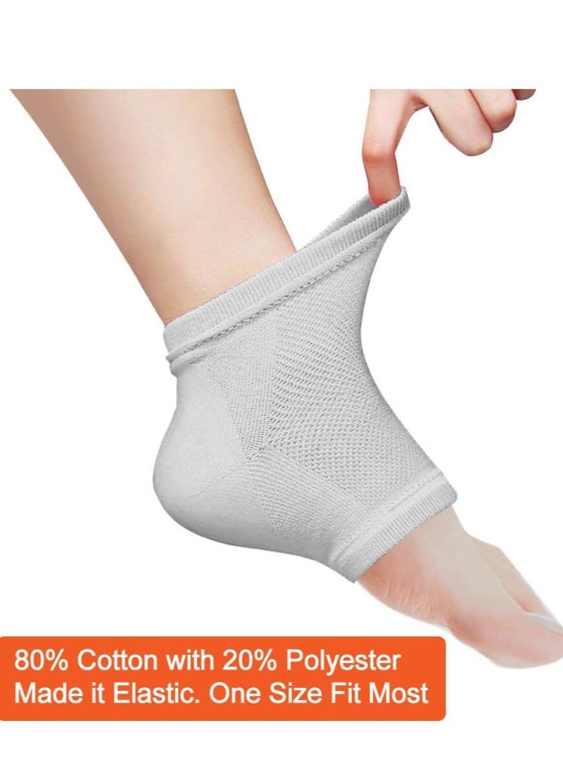 Selizo 5 Pairs Moisturizing Gel Heel Socks Open Toe Socks for Dry Hard Cracked Heels, 5 Colors