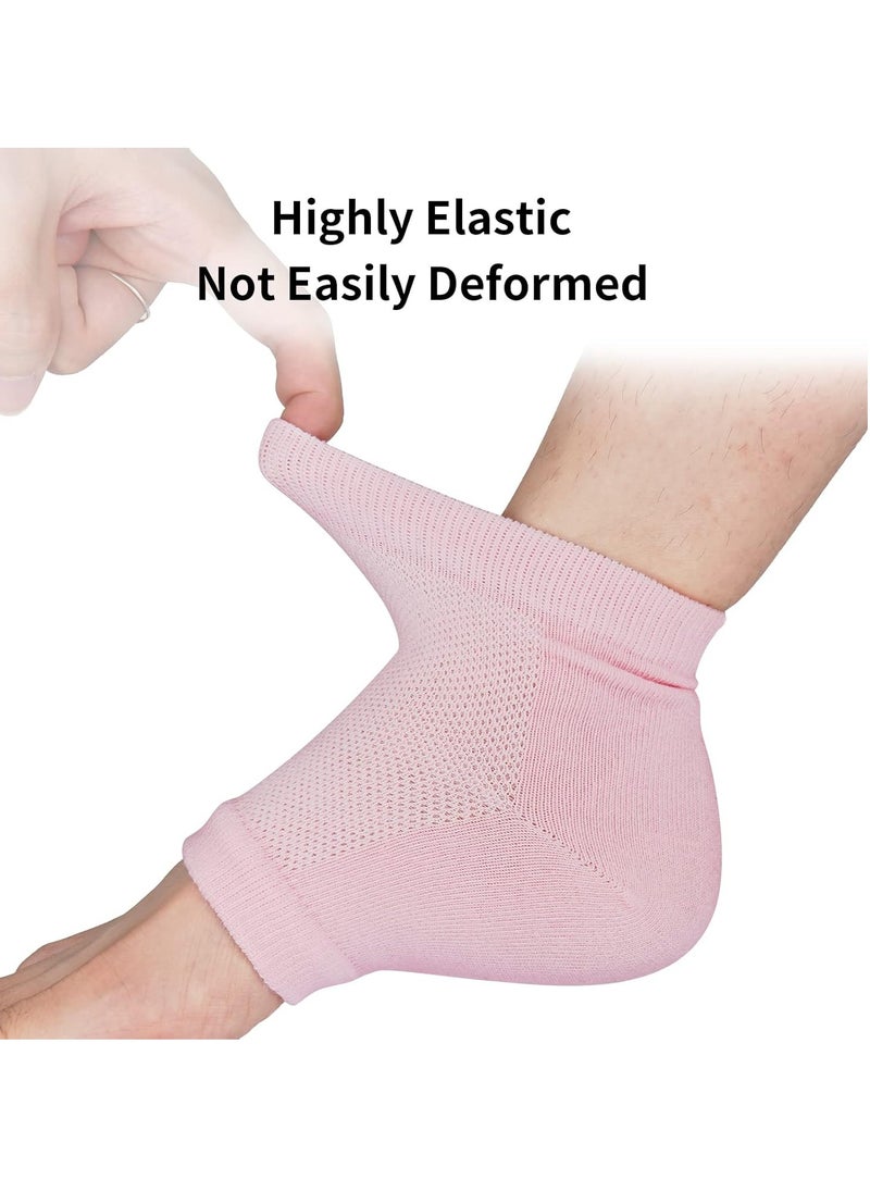 3 Pairs Moisturizing Heel Socks - tifanso Heel Socks for Dry Cracked Feet, Gel Heel Repair Socks for Cracked Heels, Moisture Socks for Women Dry Feet, Moisturizing Spa Socks for Overnight (Regular)