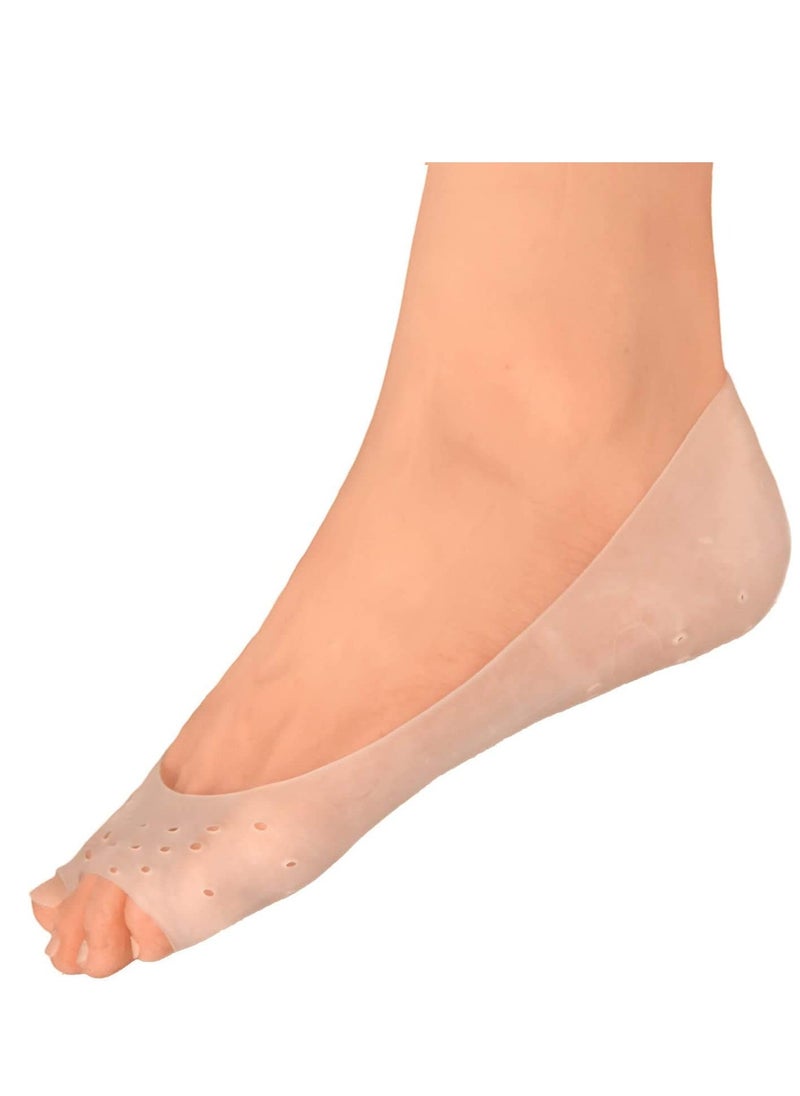 Dr. Frederick's Original Moisturizing Gel Socks - 4 Pieces - Prevents Dry Cracked Heels & Cracked Feet - Day & Night Socks - W4-10 | M5-8C