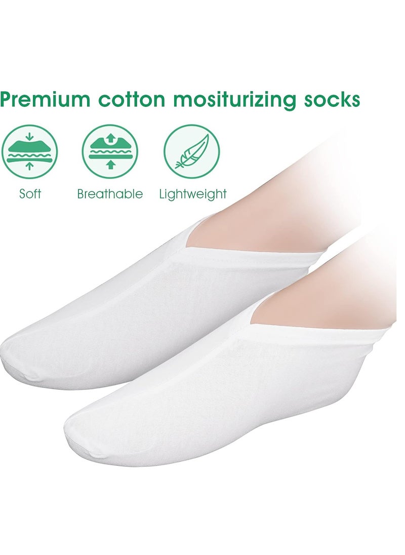 Sibba 6 Pairs Moisturizing Socks Overnight, Cosmetic Moisturizing Socks for Women and Men, Lotion Moisturizing Socks Spa Overnight Absorbing for Dry Cracked Feet
