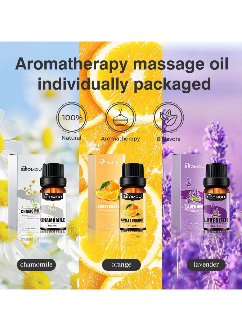 6-PCS Premium Aromatherapy Essential Oil Set, Plant Extract 10ml*6