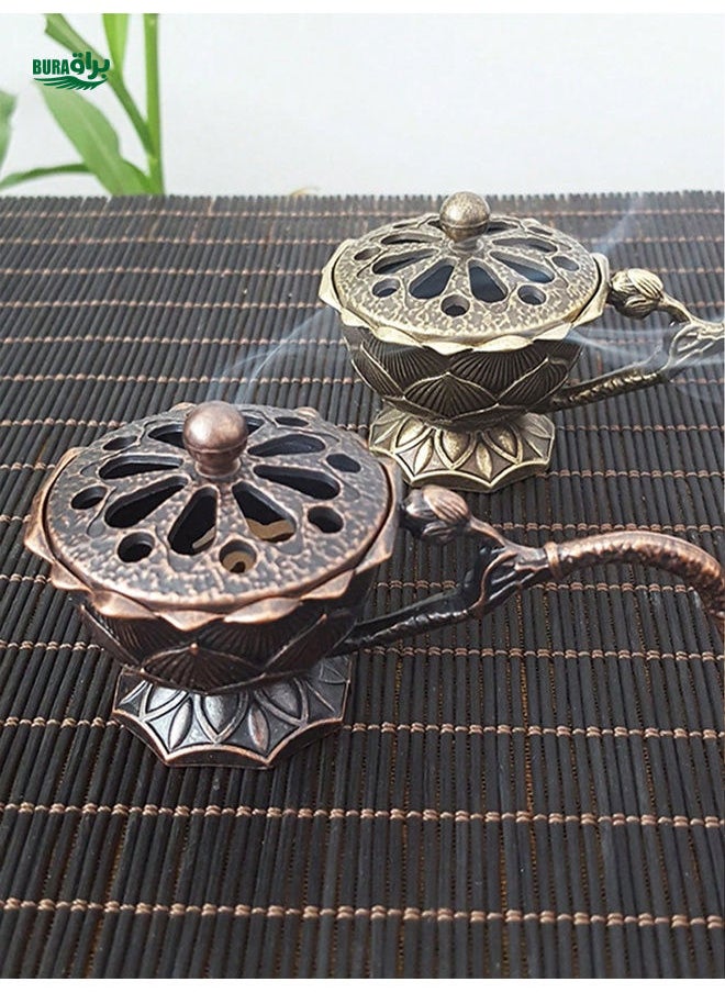 1pc Handheld Lotus Fluffy Incense Burner, Small Incense Burner Home Decoration, Home Decor, Room Decor, Yoga Studio, Camping, Garden, Patio, Classic Candlelight Dinner Props, Decoration Halloween,Spooky,Autumn,Festival,Holiday Christmas,Winter,Holiday,Festival