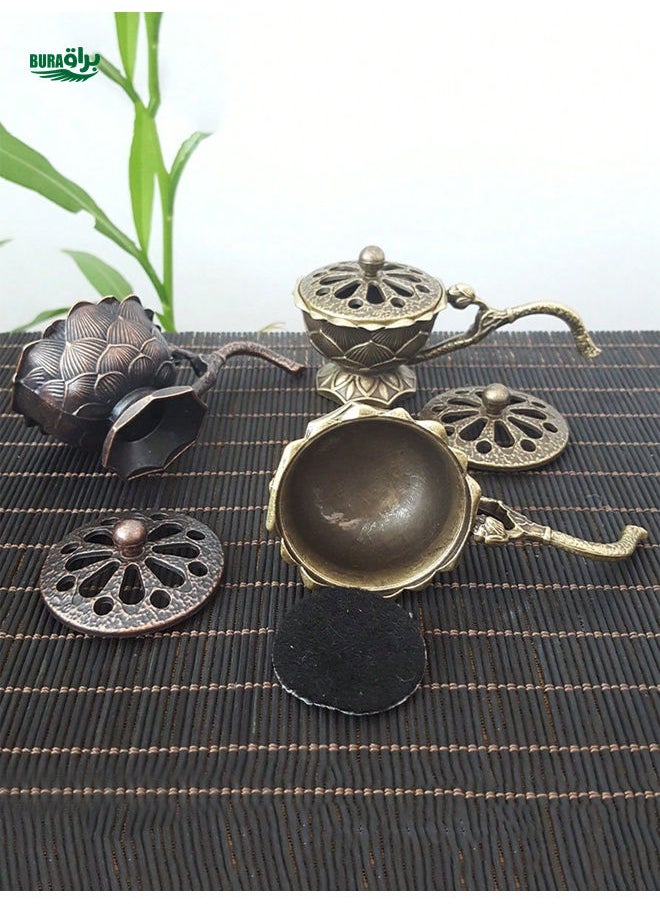 1pc Handheld Lotus Fluffy Incense Burner, Small Incense Burner Home Decoration, Home Decor, Room Decor, Yoga Studio, Camping, Garden, Patio, Classic Candlelight Dinner Props, Decoration Halloween,Spooky,Autumn,Festival,Holiday Christmas,Winter,Holiday,Festival