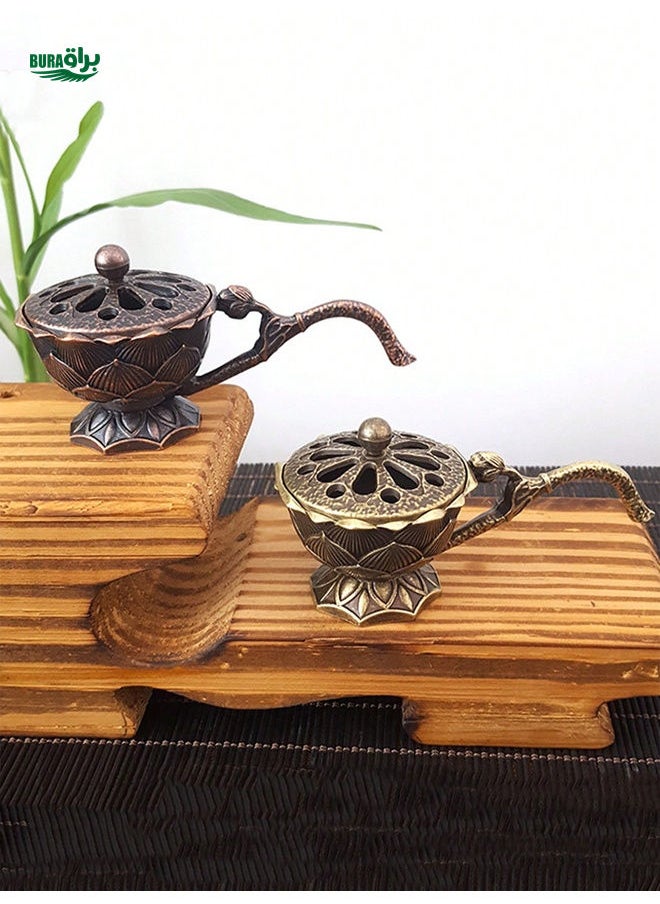 1pc Handheld Lotus Fluffy Incense Burner, Small Incense Burner Home Decoration, Home Decor, Room Decor, Yoga Studio, Camping, Garden, Patio, Classic Candlelight Dinner Props, Decoration Halloween,Spooky,Autumn,Festival,Holiday Christmas,Winter,Holiday,Festival