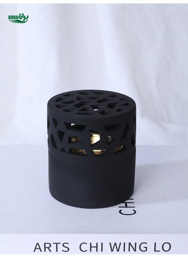 Hollow Round Aroma Oil Burner, Home Decor Indoor Tabletop Incense Holder