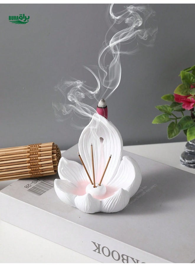 1pc Resin Lotus Shaped Multifunctional Home Decor Incense Burner