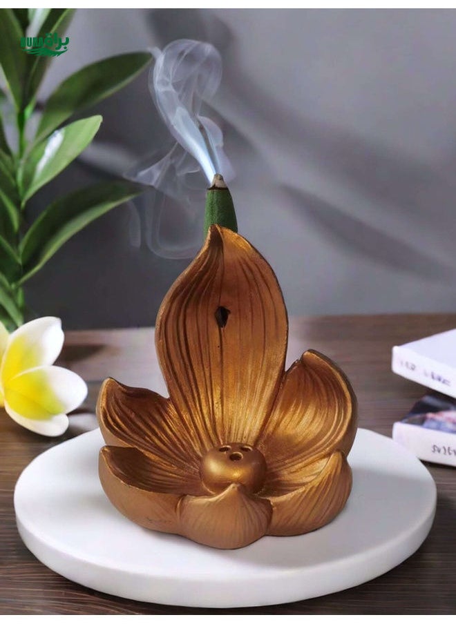 1pc Resin Lotus Shaped Multifunctional Home Decor Incense Burner