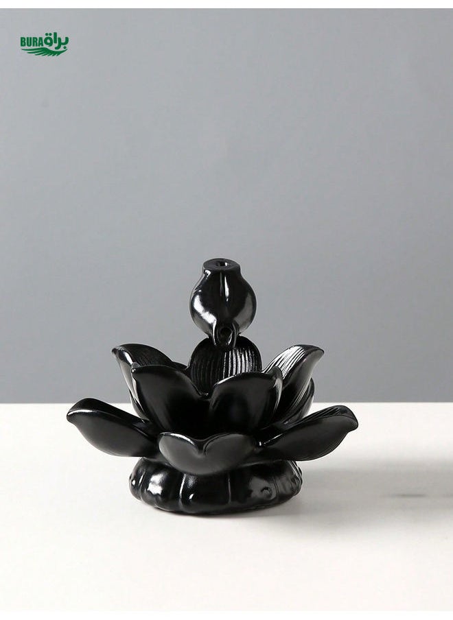 1pc Resin Lotus Shaped Multifunctional Home Decor Incense Burner