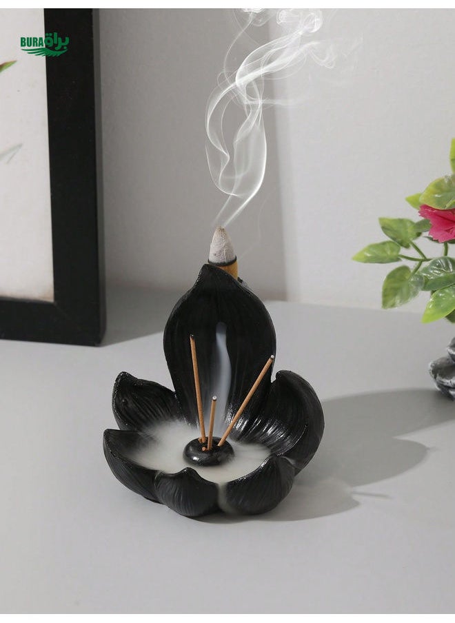 1pc Resin Lotus Shaped Multifunctional Home Decor Incense Burner