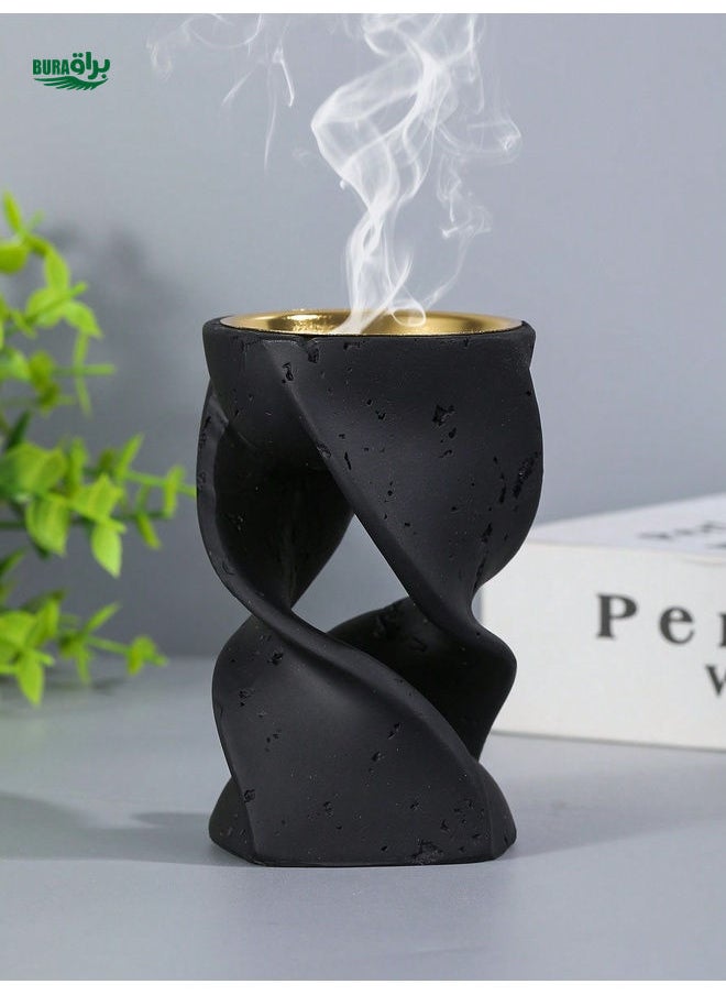 1pc Modern Minimalist 3D Geometric Design Resin Incense Burner, Suitable For Home Decoration, Festival Decoration, Office Decoration And Aromatherapy, Souvenir