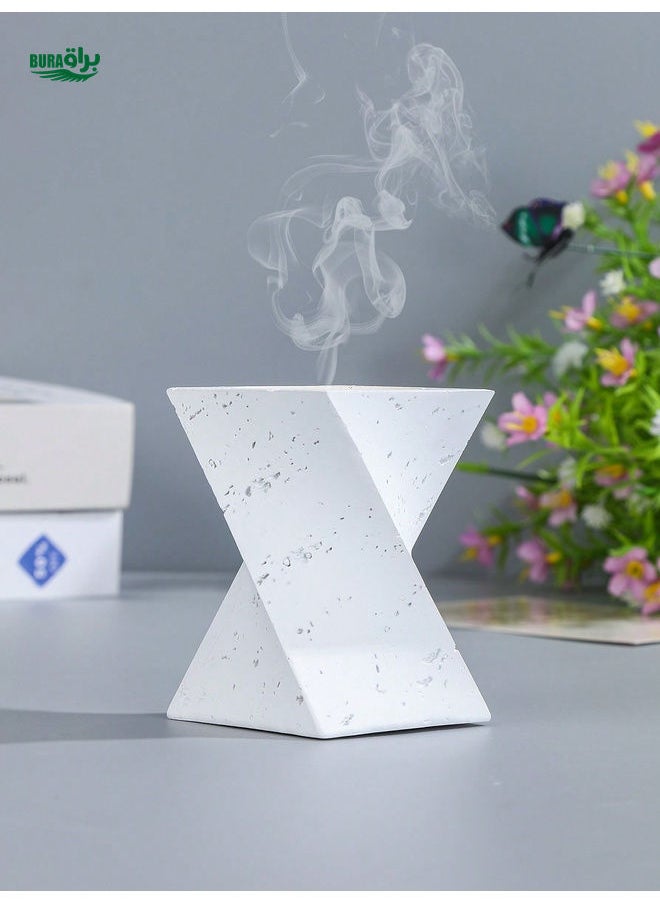 1pc Modern Minimalist 3D Geometric Design Resin Incense Burner, Suitable For Home Decoration, Festival Decoration, Office Decoration And Aromatherapy, Souvenir