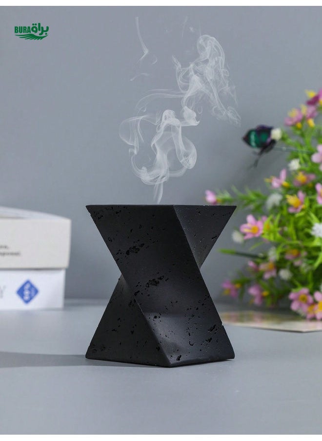 1pc Modern Minimalist 3D Geometric Design Resin Incense Burner, Suitable For Home Decoration, Festival Decoration, Office Decoration And Aromatherapy, Souvenir