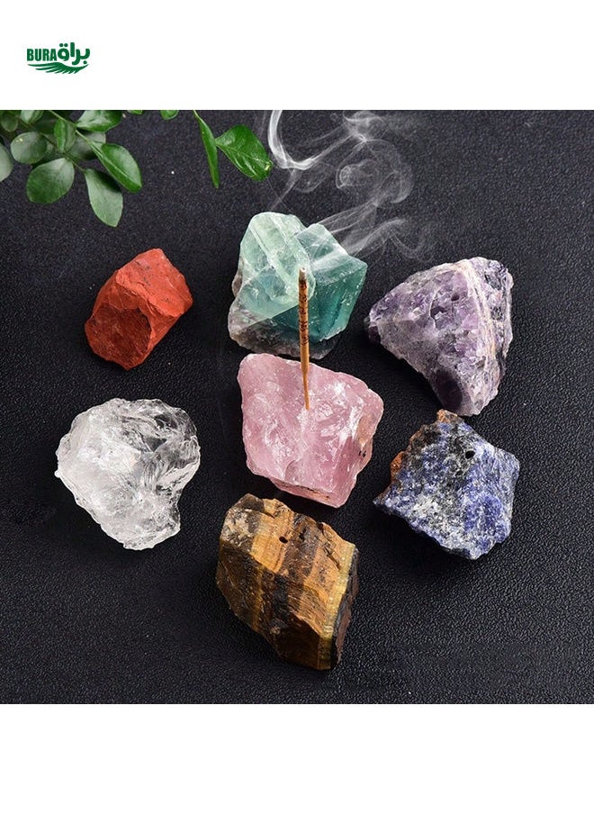 1PC Natural Crystal Incense Holder Pink White Red Crystal Raw Stone Incense Holder Incense Holder Crystal Crystal Block Incense Holder Base Halloween, Spooky, Autumn, Festival, Holiday Christmas, Winter, Holiday, Festival