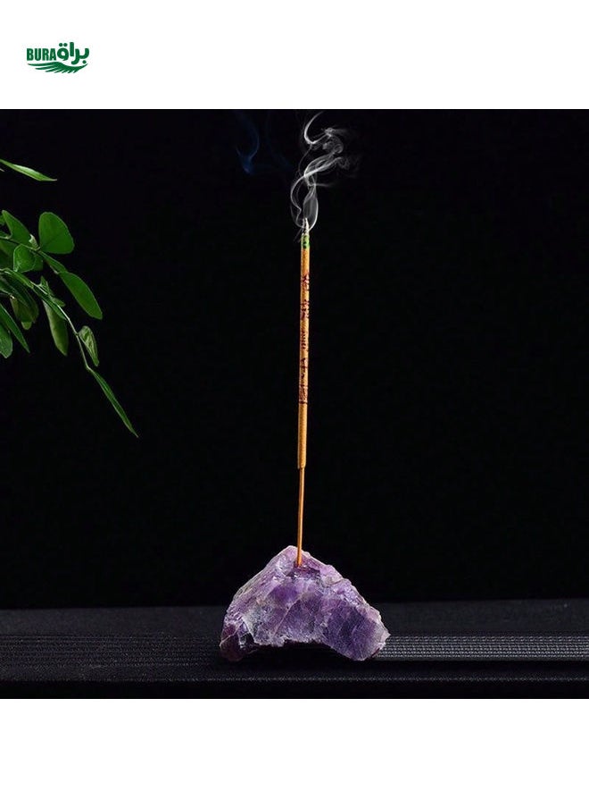 1PC Natural Crystal Incense Holder Pink White Red Crystal Raw Stone Incense Holder Incense Holder Crystal Crystal Block Incense Holder Base Halloween, Spooky, Autumn, Festival, Holiday Christmas, Winter, Holiday, Festival