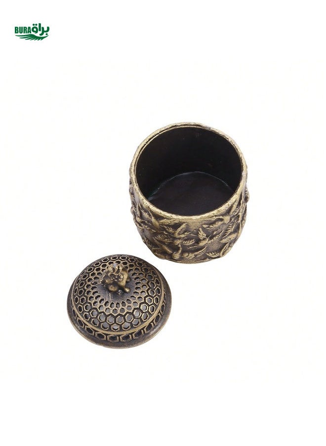 1 PC Tripod Red-Crowned Crane Alloy Incense Burner Zen Antique Zinc Alloy Cone Censer For Office Mini Decoration Ornaments