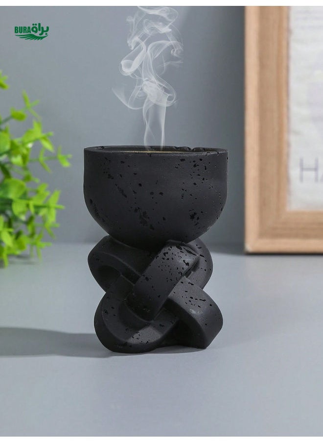 1 Simple Three-Dimensional Geometric Design Resin Incense Burner, Suitable For Home Decoration, Festival Decoration, Office Decoration And Aromatherapy, Souvenirs,Halloween,Spooky,Autumn,Christmas,Winter,Holiday,Festival