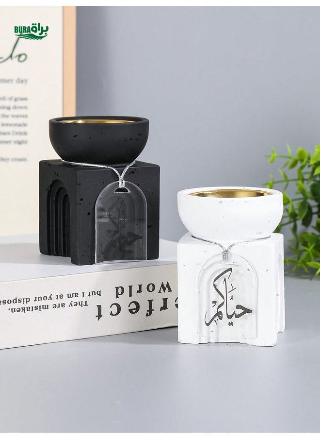 1pc Fashionable New Resin Incense Burner Pendant Decor, Suitable For Home, Office, Party, Yoga Etc.