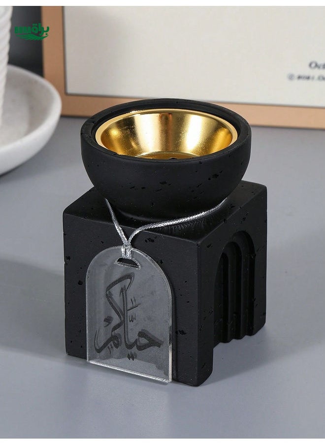 1pc Fashionable New Resin Incense Burner Pendant Decor, Suitable For Home, Office, Party, Yoga Etc.