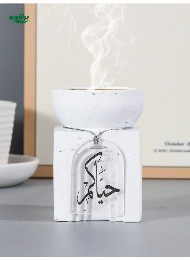 1pc Fashionable New Resin Incense Burner Pendant Decor, Suitable For Home, Office, Party, Yoga Etc.