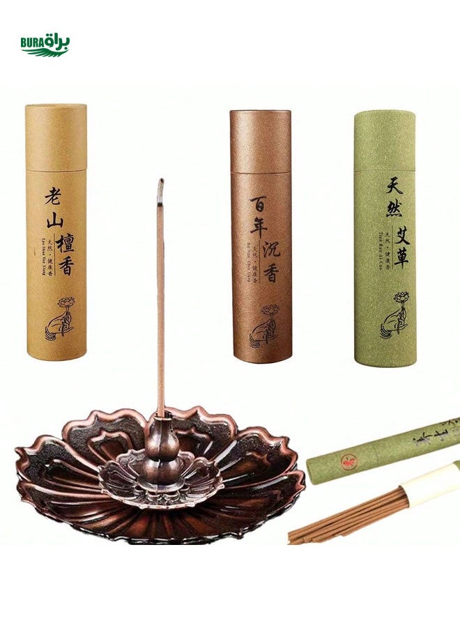 Approx. 300pcs/Pack Sandalwood Incense Sticks, Aromatic Home Fragrance, Air Freshener, Bathroom Odor Eliminator, Mosquito Repellent