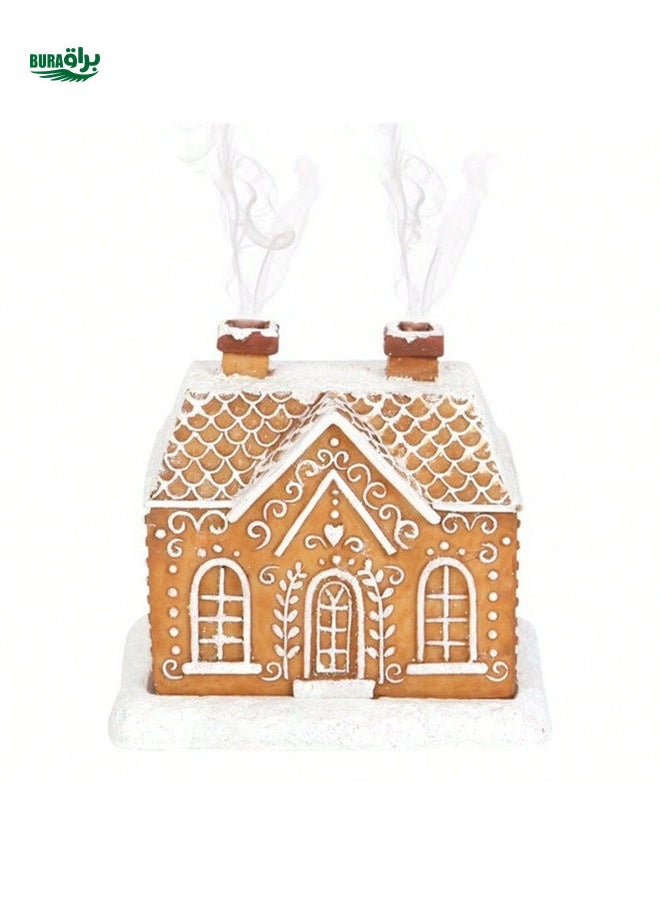 Festive Incense Cone Burner - Gingerbread House, Snow-Topped House, Fairy Tale House