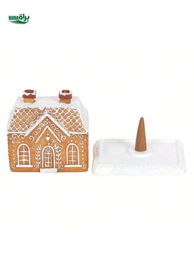 Festive Incense Cone Burner - Gingerbread House, Snow-Topped House, Fairy Tale House