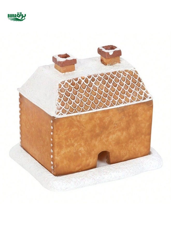 Festive Incense Cone Burner - Gingerbread House, Snow-Topped House, Fairy Tale House