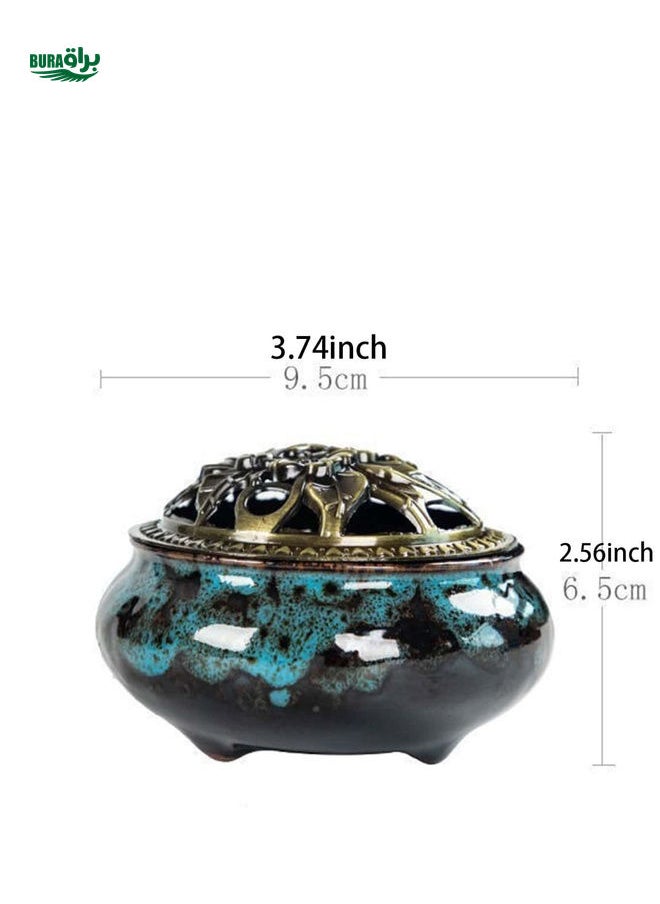 1pc Porcelain Incense Burner, Creative Hollow Out Incense Holder