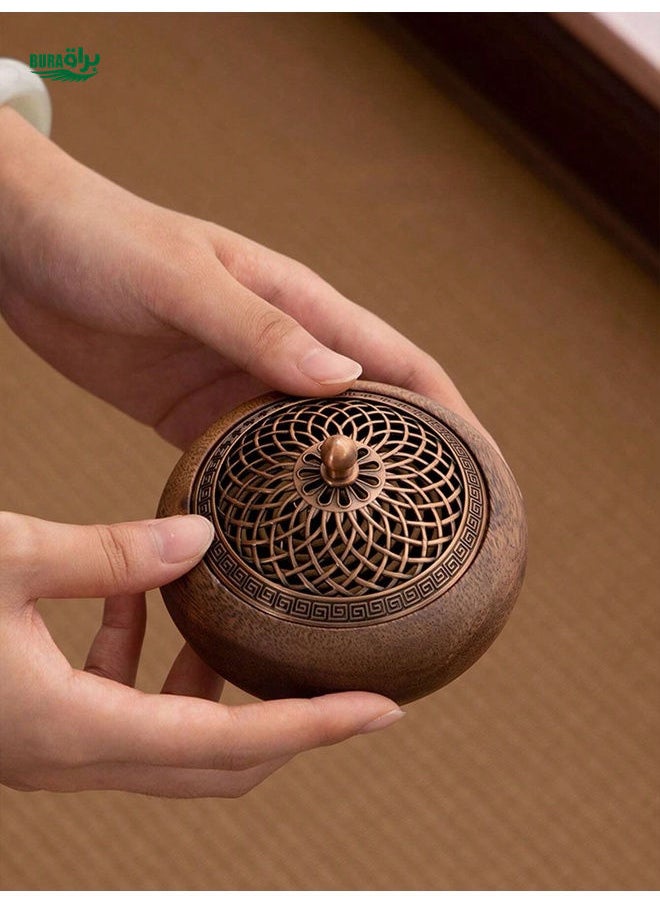 Solid Wood Incense Burner, Indoor Aromatherapy Burner With Sandalwood Incense, Tea Ceremony Decoration