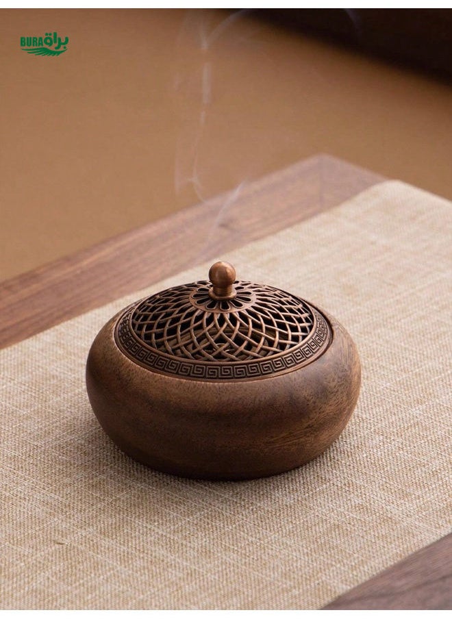 Solid Wood Incense Burner, Indoor Aromatherapy Burner With Sandalwood Incense, Tea Ceremony Decoration