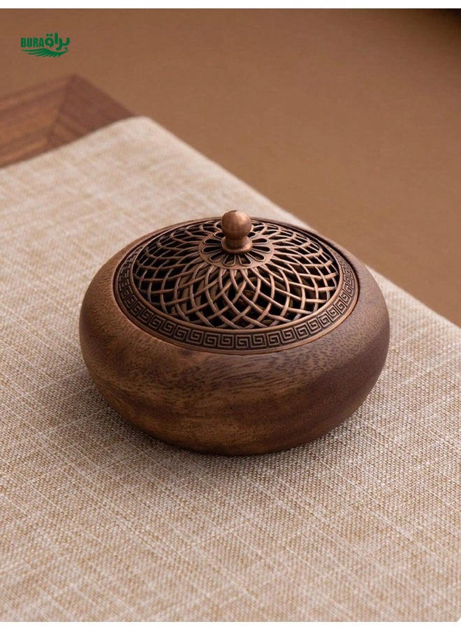 Solid Wood Incense Burner, Indoor Aromatherapy Burner With Sandalwood Incense, Tea Ceremony Decoration