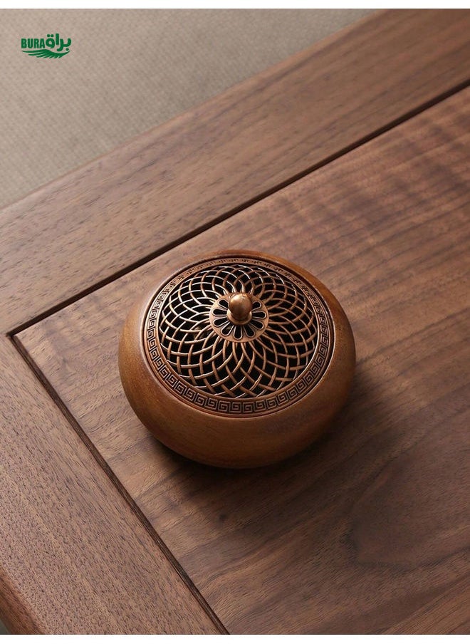 Solid Wood Incense Burner, Indoor Aromatherapy Burner With Sandalwood Incense, Tea Ceremony Decoration