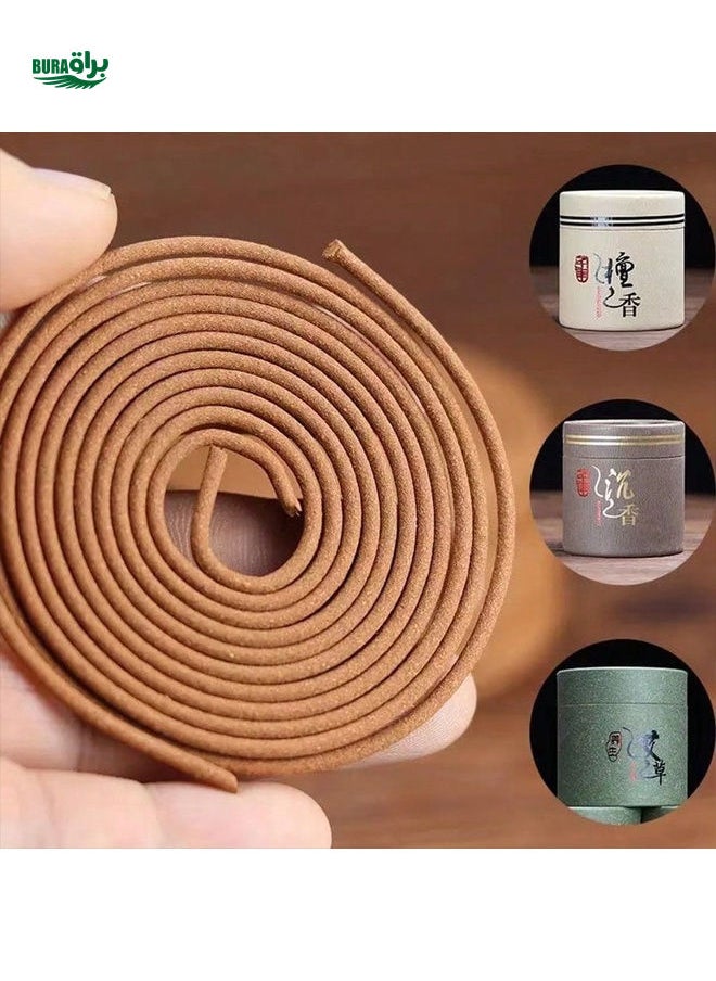 48pcs Artemisia & Sandalwood & Agarwood Incense Coils, Home Mosquito Repellent Fragrance