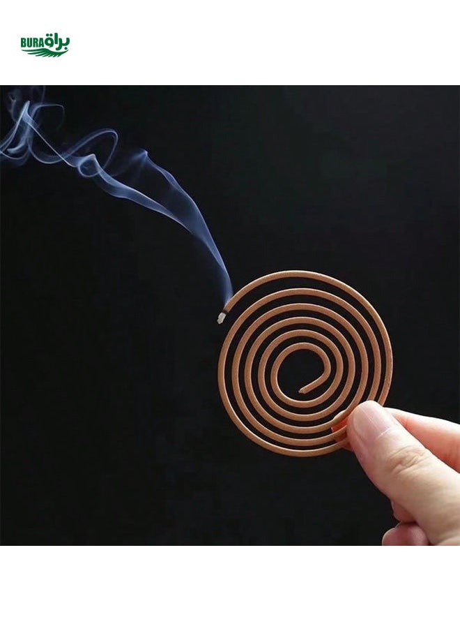 48pcs Artemisia & Sandalwood & Agarwood Incense Coils, Home Mosquito Repellent Fragrance