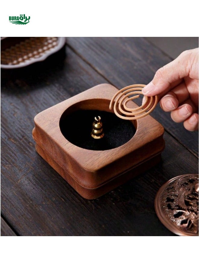 1PC Incense Burner, Home Indoor Sandalwood Incense Burner, Wooden Plate Incense Burner, Vintage Ornaments, Suitable For Home Decoration, Small Gifts For Father And Husband