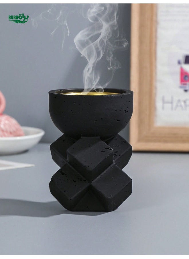 1 Simple Three-Dimensional Geometric Design Resin Incense Burner, Suitable For Home Decoration, Festival Decoration, Office Decoration And Aromatherapy, Souvenirs,Halloween,Spooky,Autumn,Christmas,Winter,Holiday,Festival