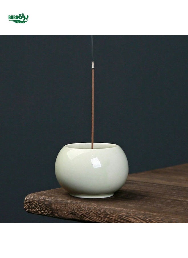 1pc Ceramic Incense Holder, Home Decor Room Accessory, Gift Incense Burner For Household