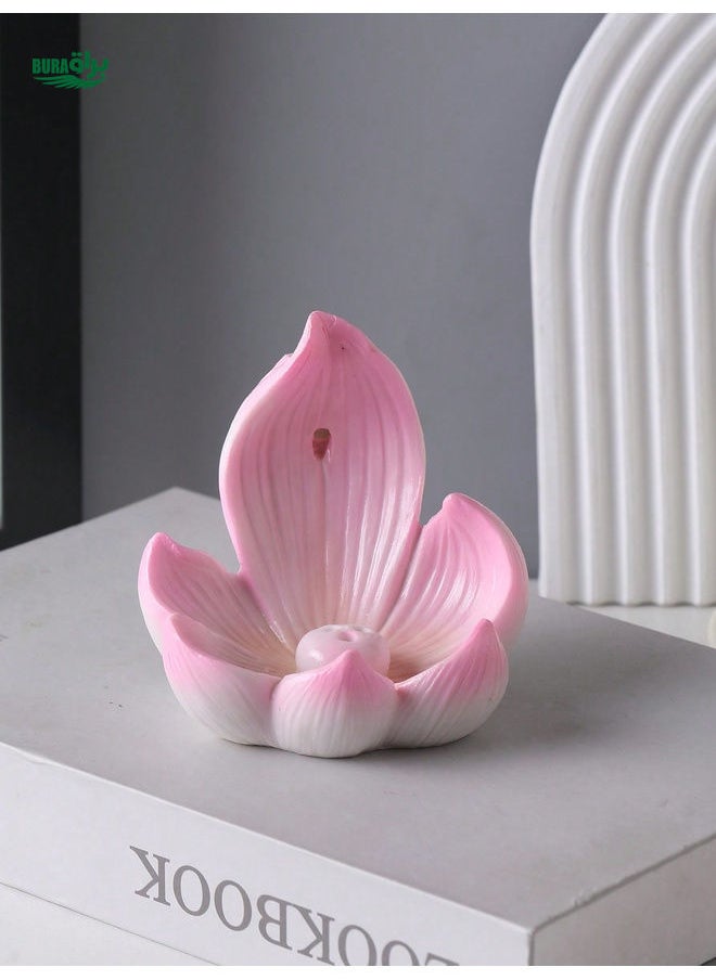 1pc Resin Lotus Flower Design Multifunctional Incense Burner For Home, Living Room, TV Cabinet