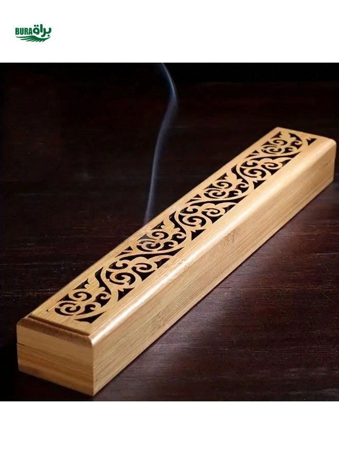 1pc Incense Holder, Wooden Craft Incense Stick Burner Ash Catcher Aromatherapy Burner For Home Room Decoration Meditation Yoga Spa Halloween, Spooky, Autumn, Festival, Holiday Christmas, Winter, Holiday, Festival