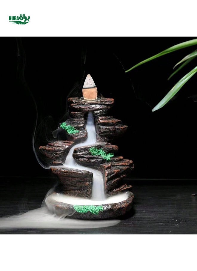 1pc Resin Incense Holder, Unique Backflow Incense Burner Without Incense Beads, Creative Small Sandalwood & Agarwood Fragrance Decor For Home