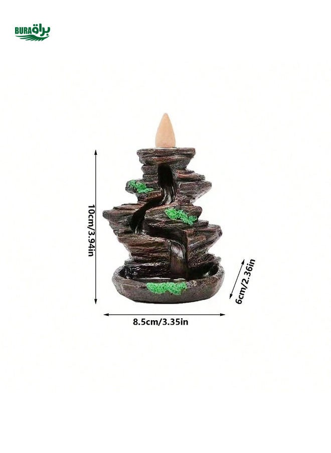 1pc Resin Incense Holder, Unique Backflow Incense Burner Without Incense Beads, Creative Small Sandalwood & Agarwood Fragrance Decor For Home