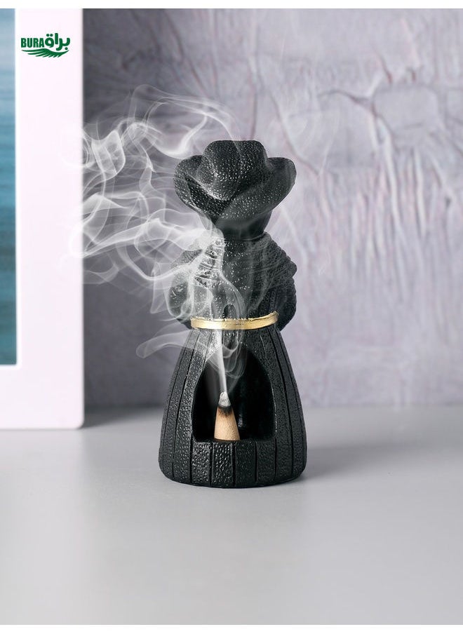 1pc Creative Horror Resin Raven Shaped Decoration Black Aroma Stove