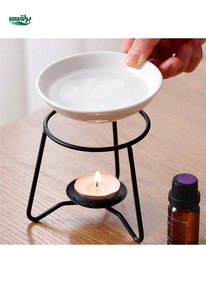 1pc Tripod Stand Aroma Burner (Gold/Silver/Black) (Candle Not Included) Creative Exquisite New Style Aromatherapy Oil Burner Wax Warmer Home Decor Candle Holder