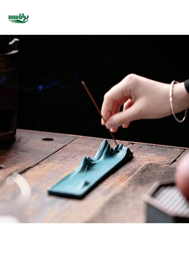 New Zen-Style Ceramic Incense Holder With A Thousand Miles Of River And Mountain Design