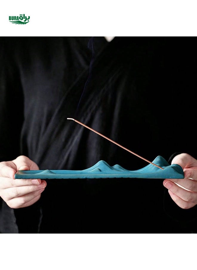 New Zen-Style Ceramic Incense Holder With A Thousand Miles Of River And Mountain Design