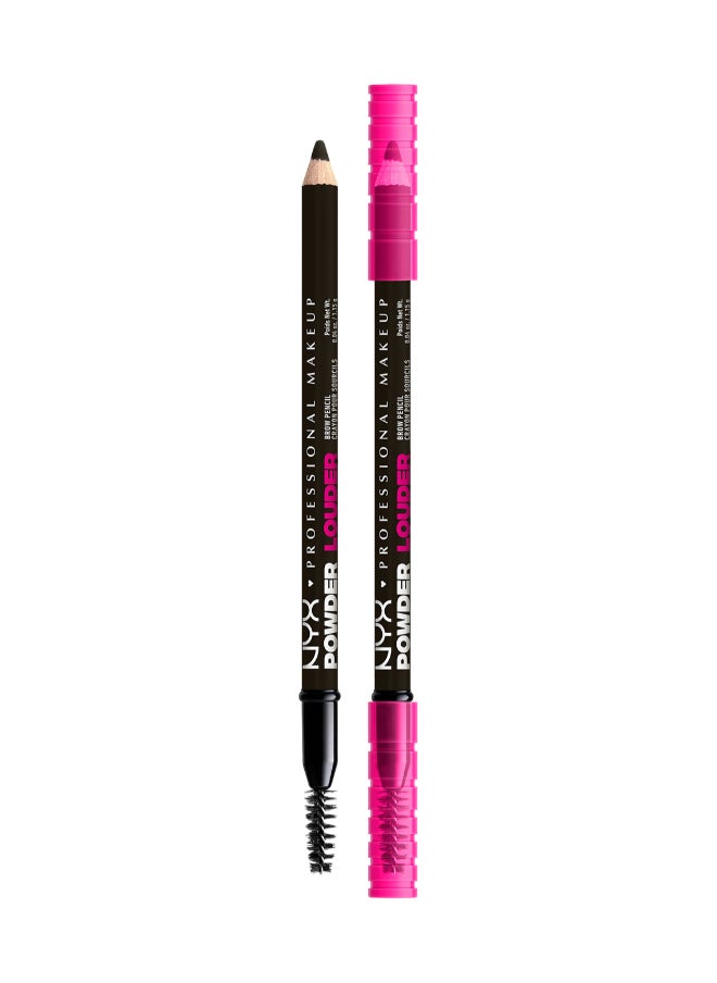 Powder Louder, Brow Pencil, 12Hr Wear, Buildable Micro-Fibers, Black