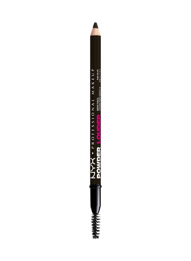 Powder Louder, Brow Pencil, 12Hr Wear, Buildable Micro-Fibers, Black