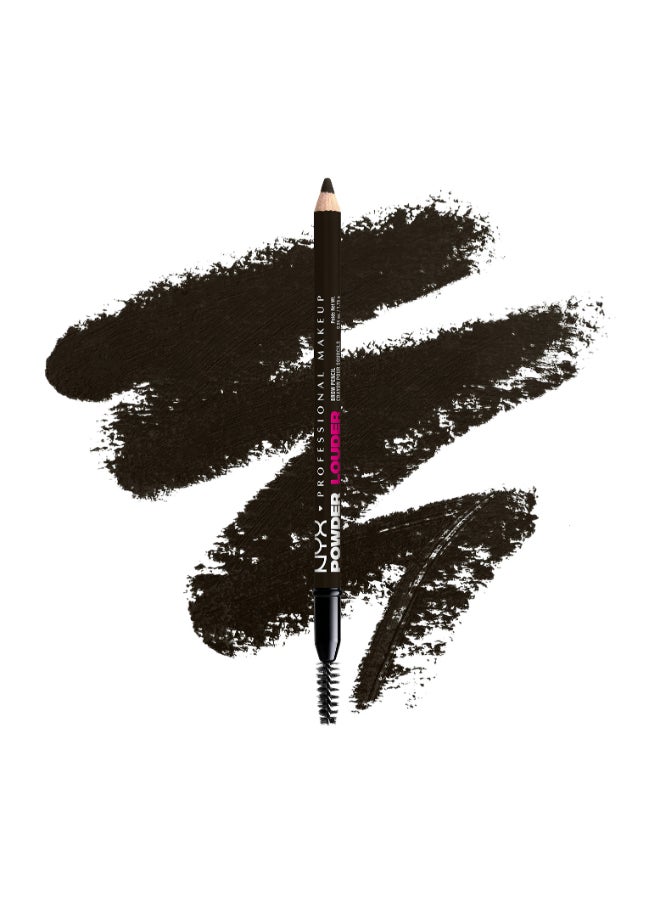 Powder Louder, Brow Pencil, 12Hr Wear, Buildable Micro-Fibers, Black